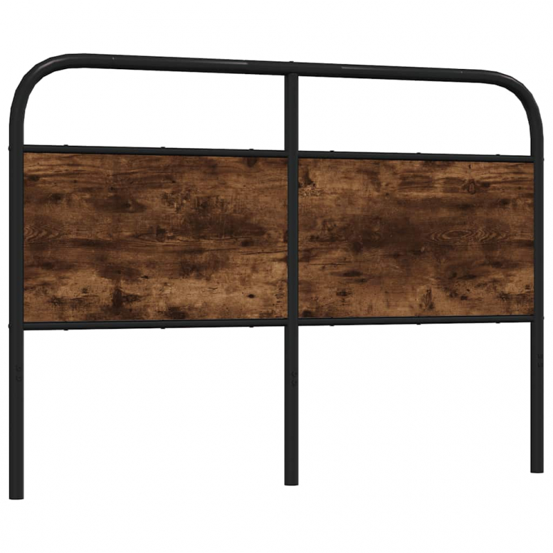 Kopfteil Räuchereiche 140 cm Stahl und Holzwerkstoff