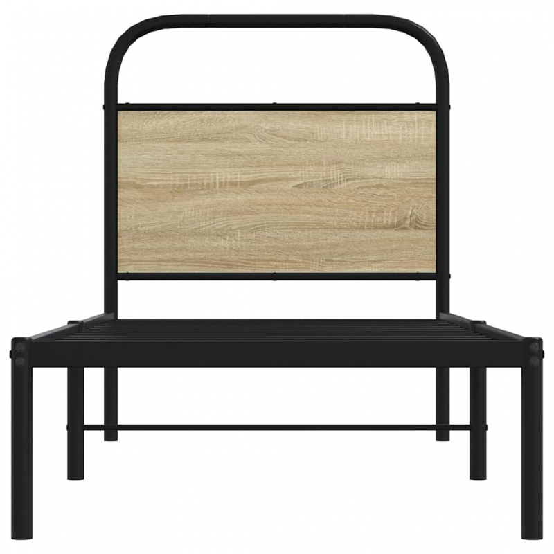 Kopfteil Sonoma-Eiche 75 cm Stahl und Holzwerkstoff