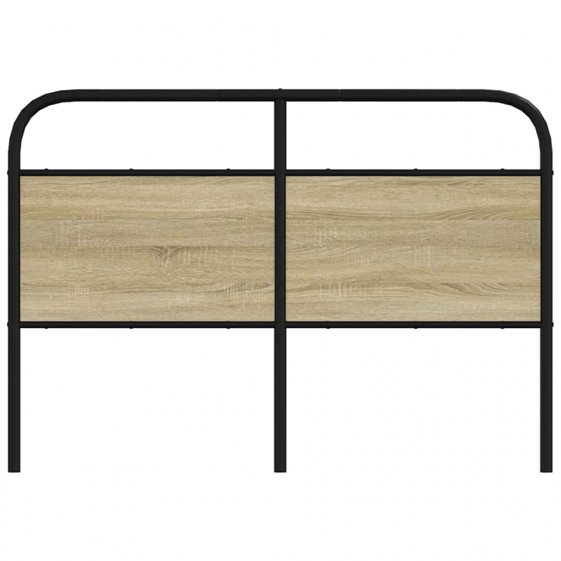 Kopfteil Sonoma-Eiche 120 cm Stahl und Holzwerkstoff
