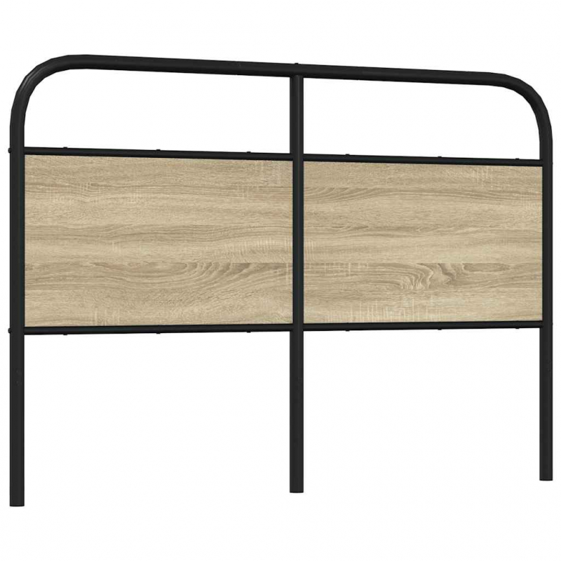 Kopfteil Sonoma-Eiche 120 cm Stahl und Holzwerkstoff