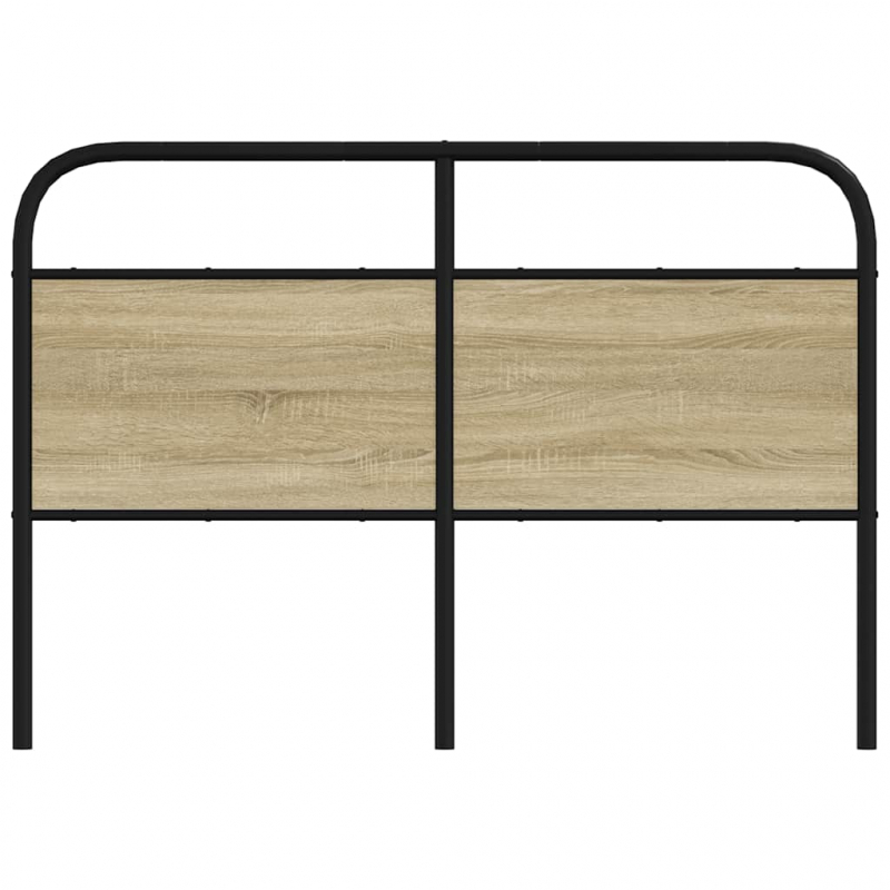Kopfteil Sonoma-Eiche 135 cm Stahl und Holzwerkstoff