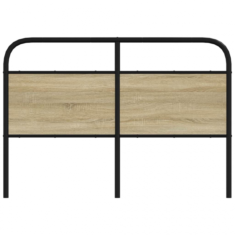 Kopfteil Sonoma-Eiche 140 cm Stahl und Holzwerkstoff