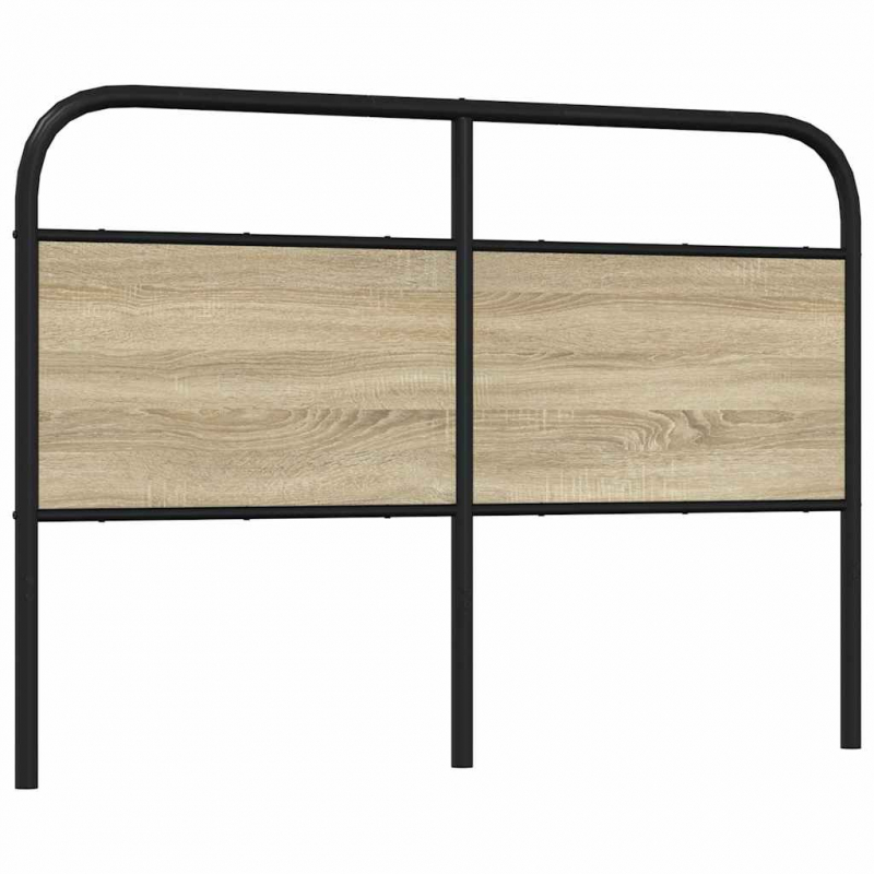 Kopfteil Sonoma-Eiche 140 cm Stahl und Holzwerkstoff
