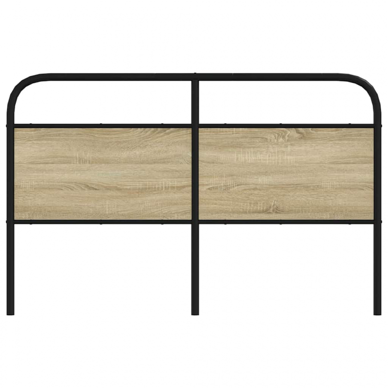 Kopfteil Sonoma-Eiche 150 cm Stahl und Holzwerkstoff