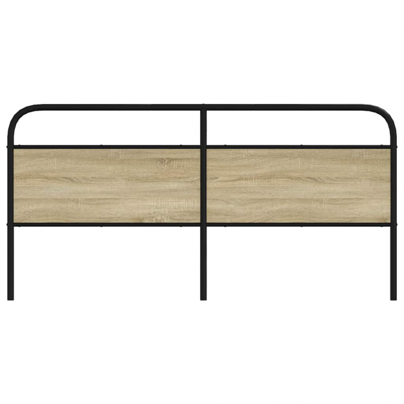 Kopfteil Sonoma-Eiche 200 cm Stahl und Holzwerkstoff