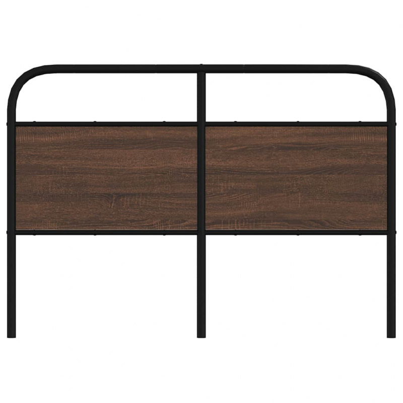 Kopfteil Braun Eichen-Optik 120 cm Stahl und Holzwerkstoff