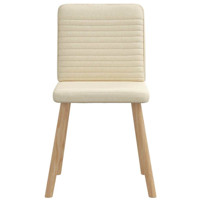 Esszimmerstühle 4 Stk. Creme Stoff