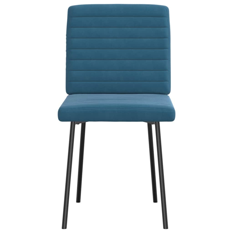 Esszimmerstühle 4 Stk. Blau Samt