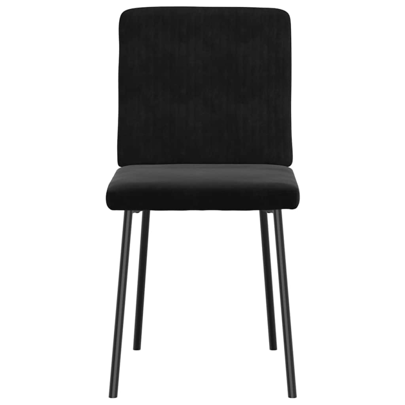 Esszimmerstühle 4 Stk. Schwarz Samt