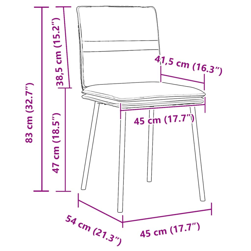 Esszimmerstühle 4 Stk. Rosa Samt