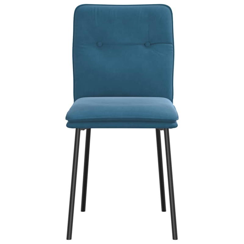 Esszimmerstühle 4 Stk. Blau Samt