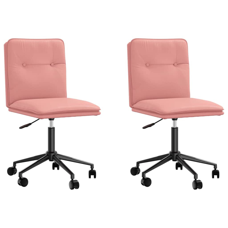Esszimmerstühle 2 Stk. Rosa Kunstleder