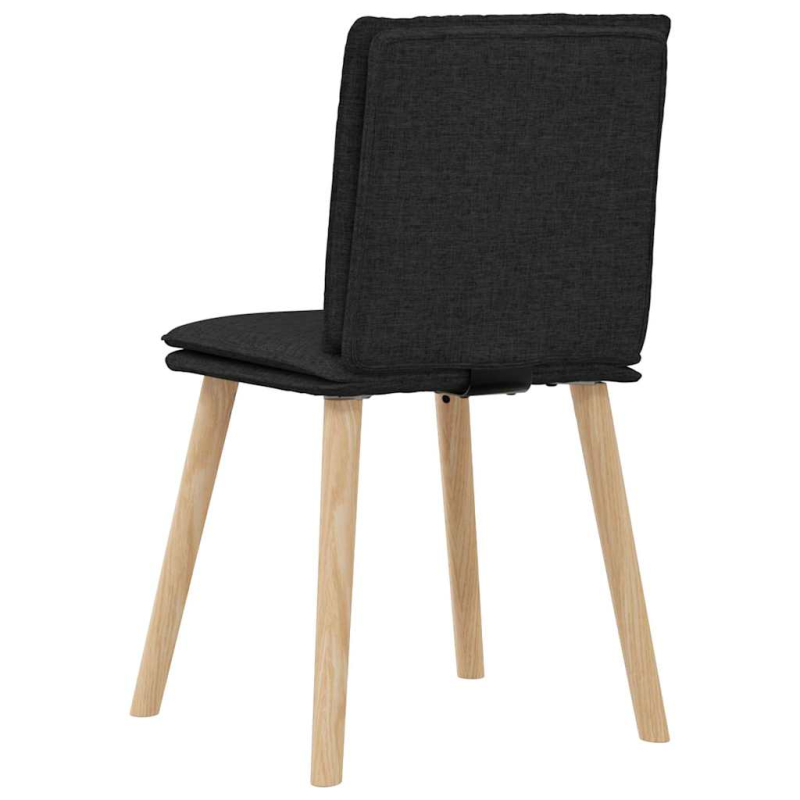 Esszimmerstühle 6 Stk. Schwarz Stoff