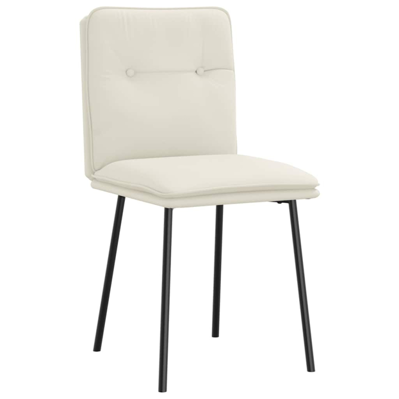Esszimmerstühle 6 Stk. Creme Samt