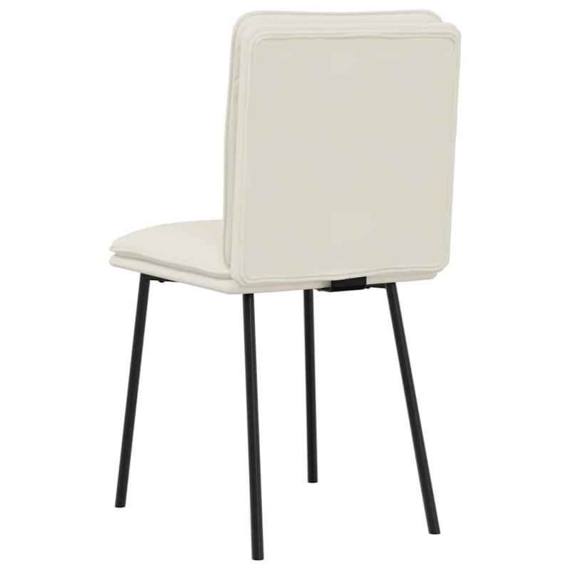 Esszimmerstühle 6 Stk. Creme Samt