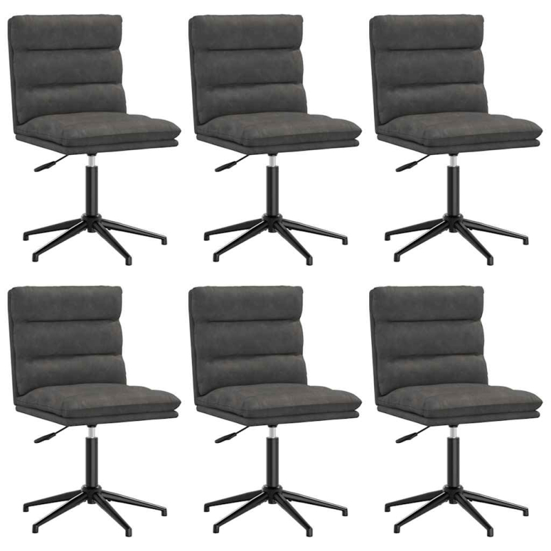 Esszimmerstühle 6 Stk. Schwarz Kunstleder