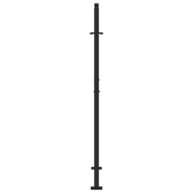 Gartentor Schwarz 105x155 cm Stahl Lichtdesign