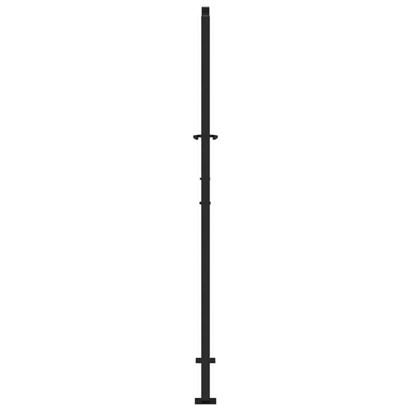 Gartentor Schwarz 105x180 cm Stahl Lichtdesign