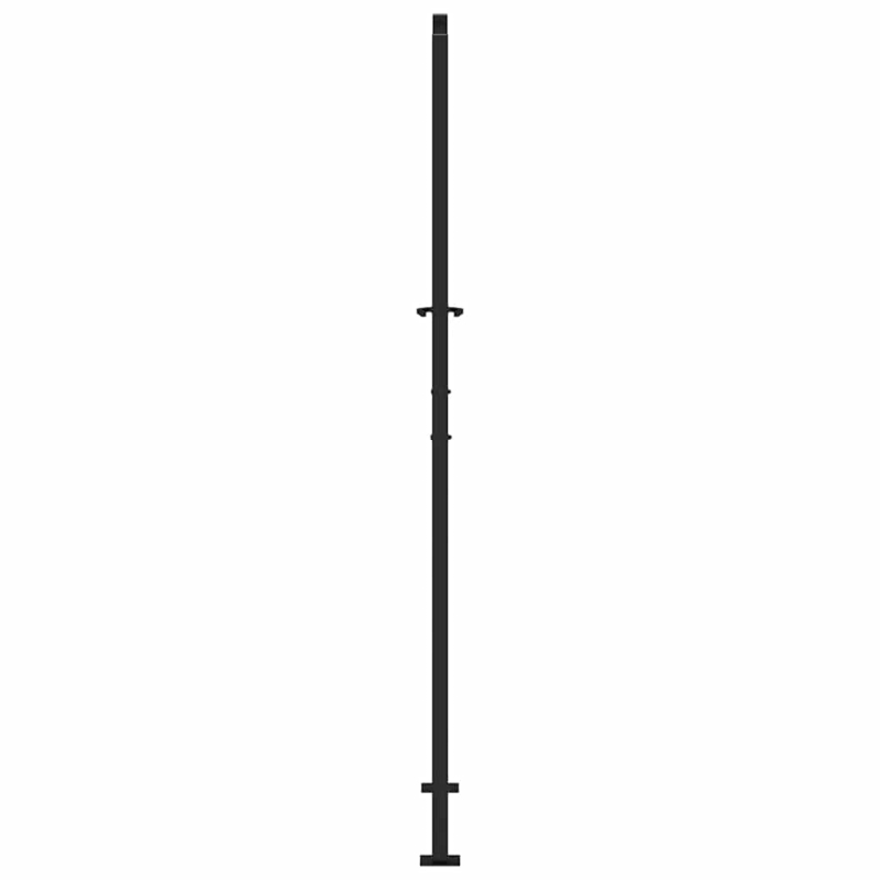 Gartentor Schwarz 105x205 cm Stahl Blatt-Design