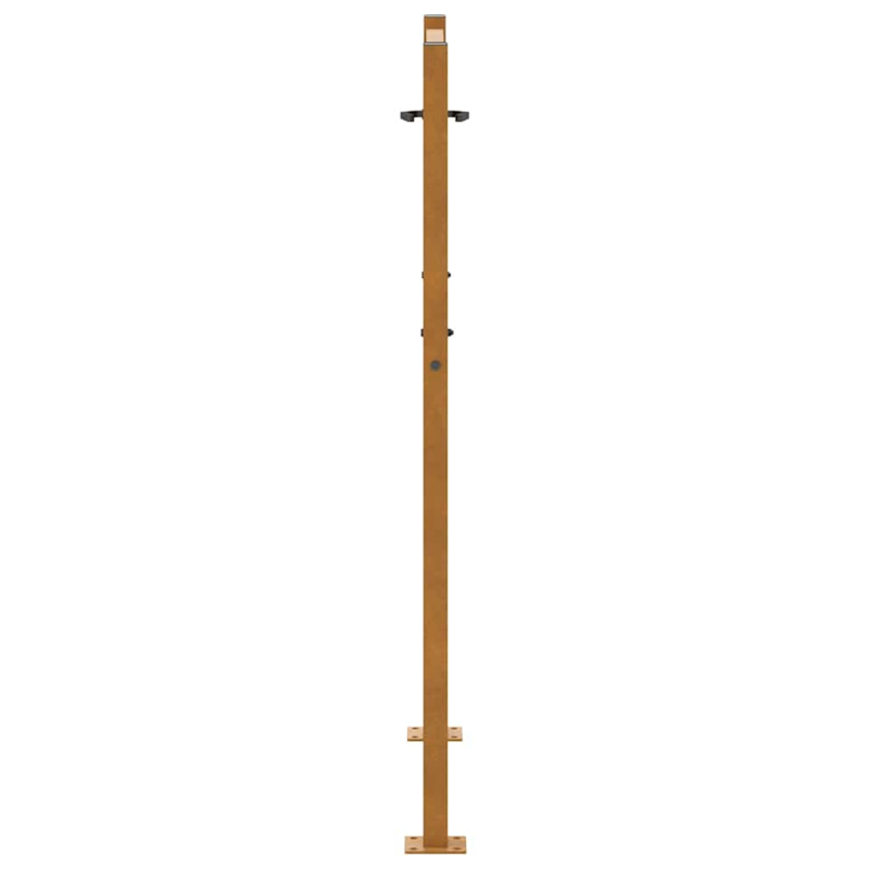 Gartentor 105x130 cm Wetterfester Stahl Blatt-Design