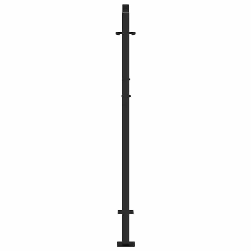 Gartentor Schwarz 105x130 cm Stahl Wellen-Design