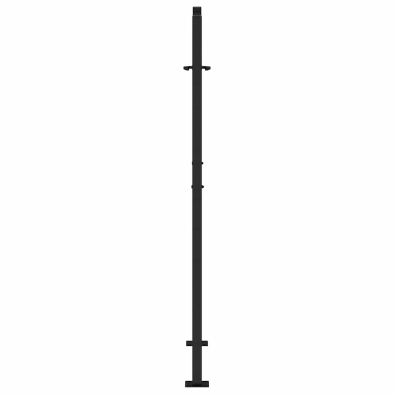 Gartentor Schwarz 105x155 cm Stahl Wellen-Design