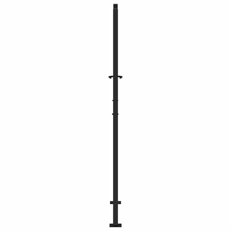 Gartentor Schwarz 105x180 cm Stahl Wellen-Design