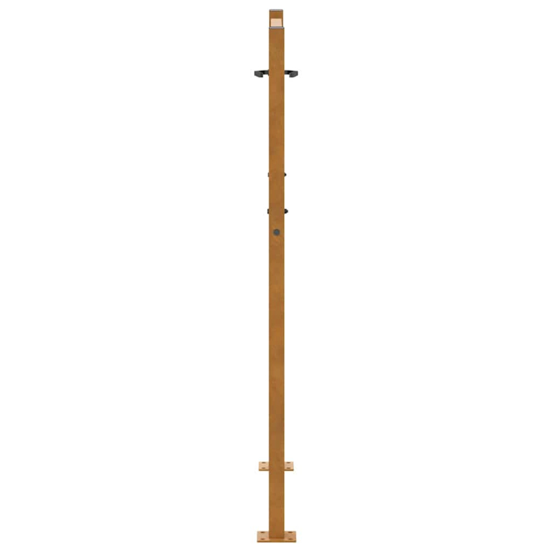 Gartentor 105x130 cm Wetterfester Stahl Wellen-Design
