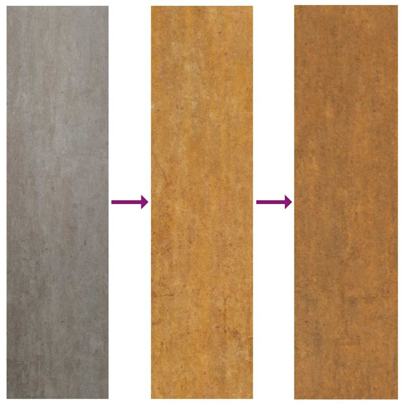 Gartentor 105x130 cm Wetterfester Stahl Wellen-Design