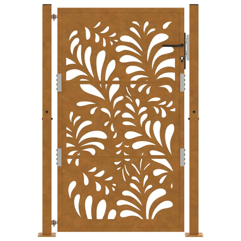 Gartentor 105x155 cm Wetterfester Stahl Wellen-Design