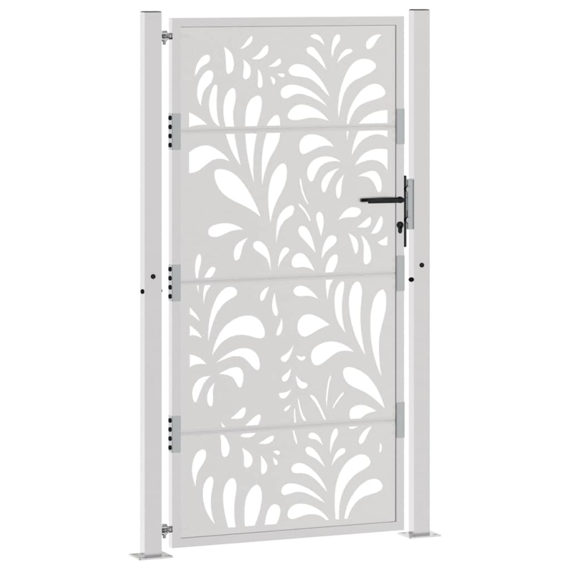 Gartentor 105x180 cm Wetterfester Stahl Wellen-Design