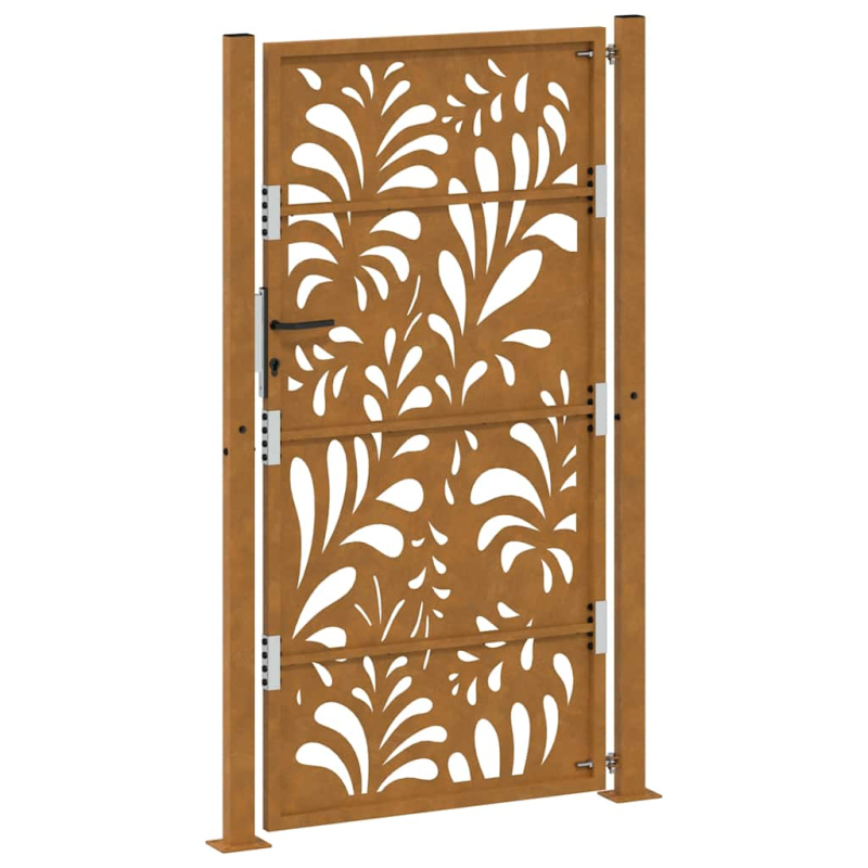 Gartentor 105x180 cm Wetterfester Stahl Wellen-Design