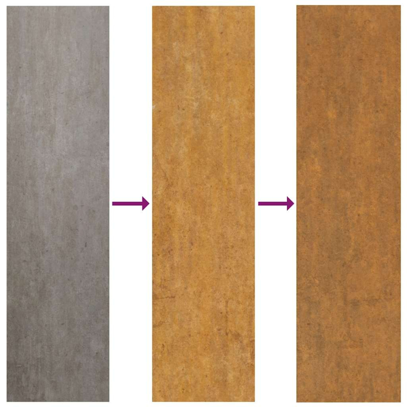 Gartentor 105x205 cm Wetterfester Stahl Wellen-Design