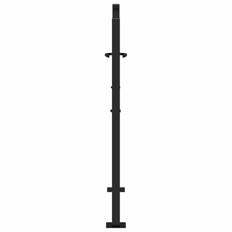 Gartentor Schwarz 105x106 cm Stahl Spurendesign