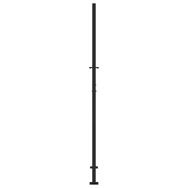 Gartentor Schwarz 105x205 cm Stahl Spurendesign