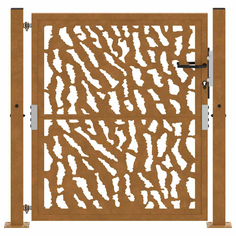 Gartentor 105x105 cm Wetterfester Stahl Spurendesign