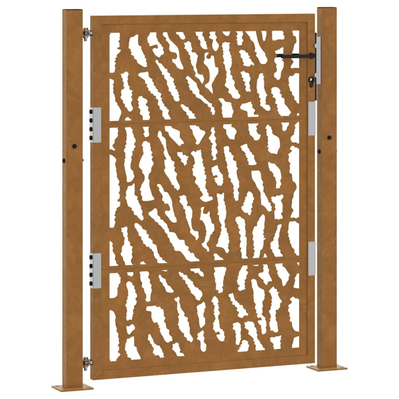 Gartentor 105x130 cm Wetterfester Stahl Spurendesign