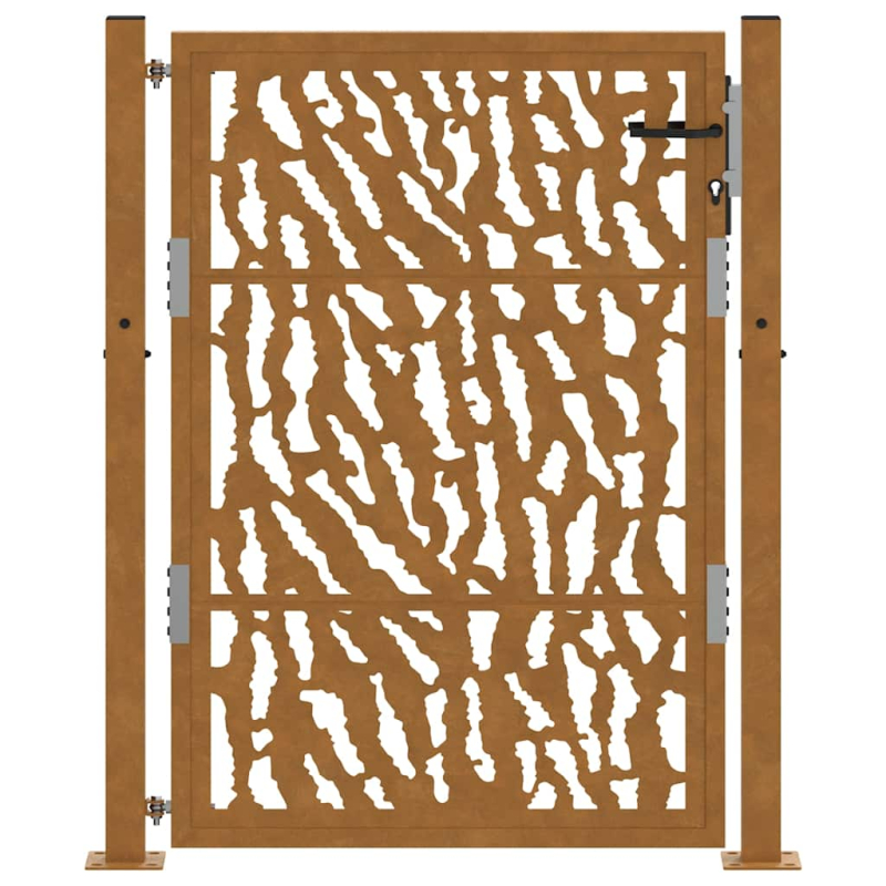 Gartentor 105x130 cm Wetterfester Stahl Spurendesign
