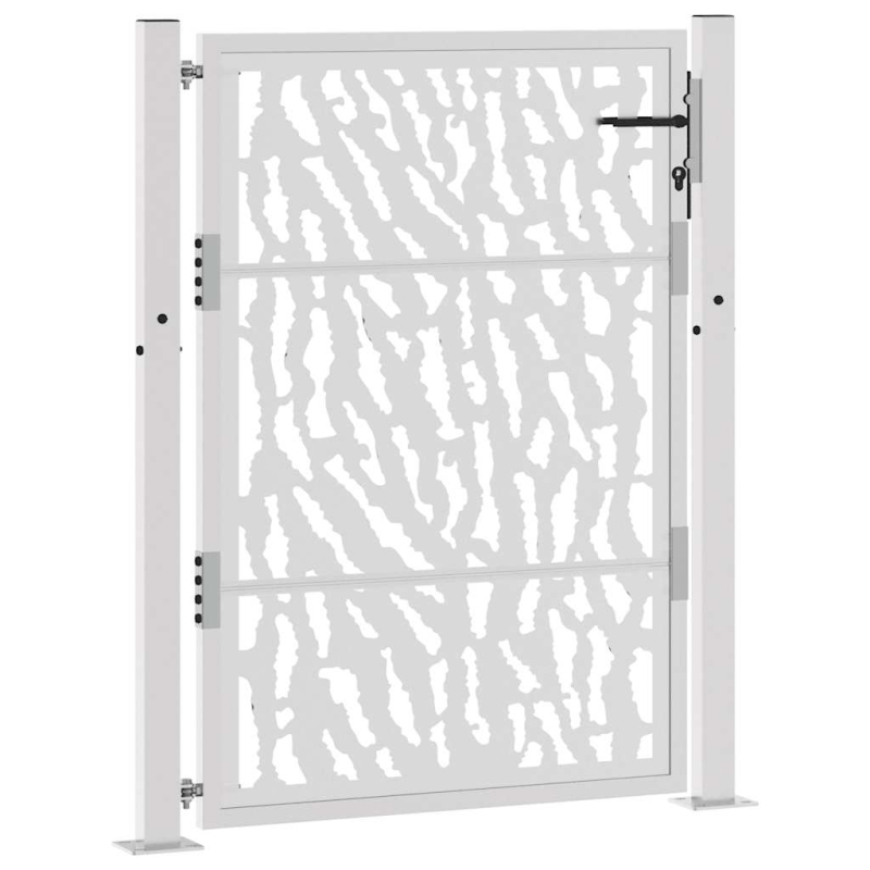 Gartentor 105x130 cm Wetterfester Stahl Spurendesign