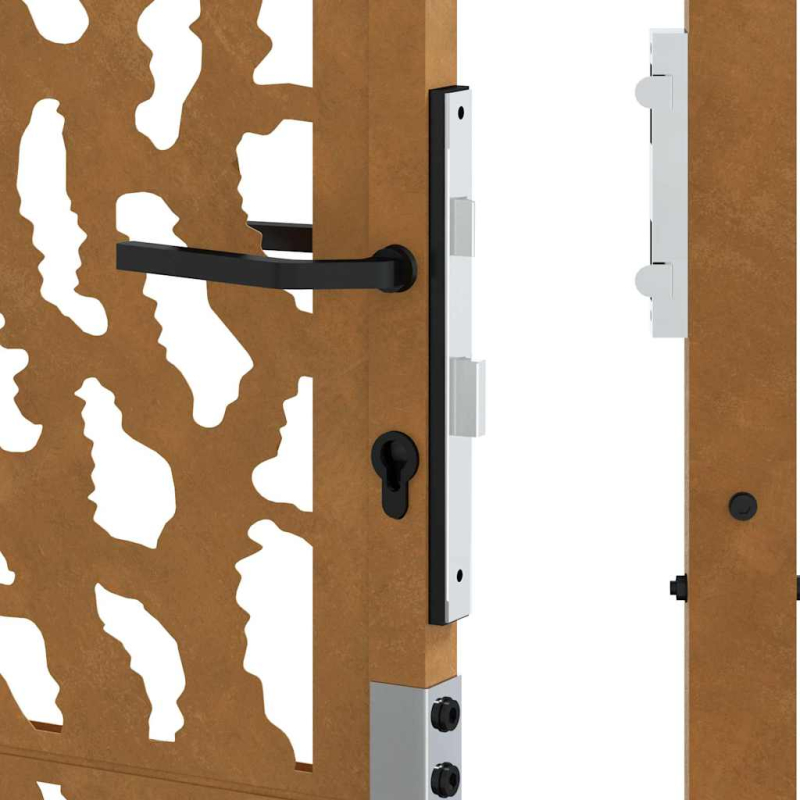 Gartentor 105x130 cm Wetterfester Stahl Spurendesign