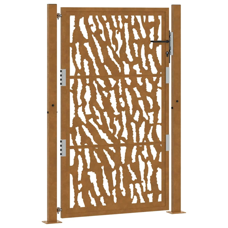 Gartentor 105x155 cm Wetterfester Stahl Spurendesign
