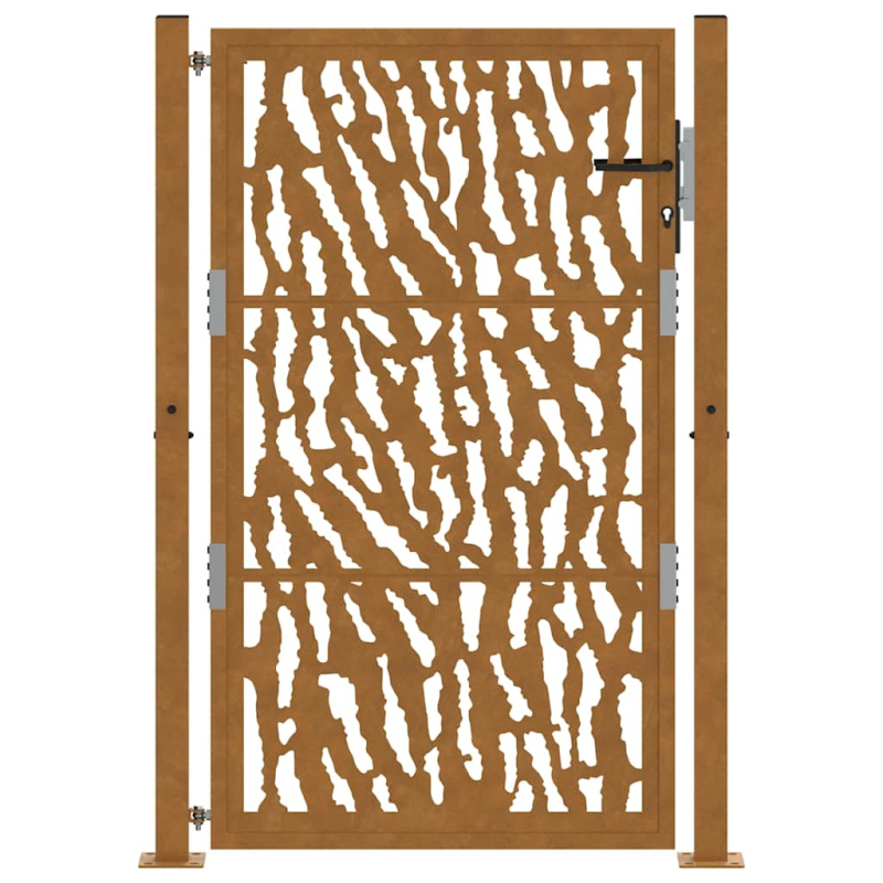 Gartentor 105x155 cm Wetterfester Stahl Spurendesign