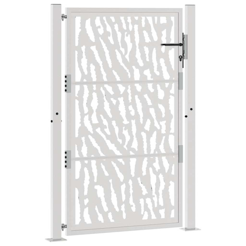 Gartentor 105x155 cm Wetterfester Stahl Spurendesign