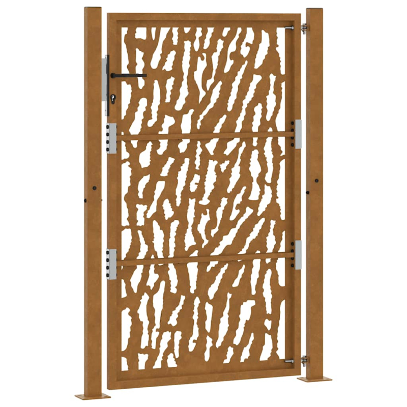 Gartentor 105x155 cm Wetterfester Stahl Spurendesign