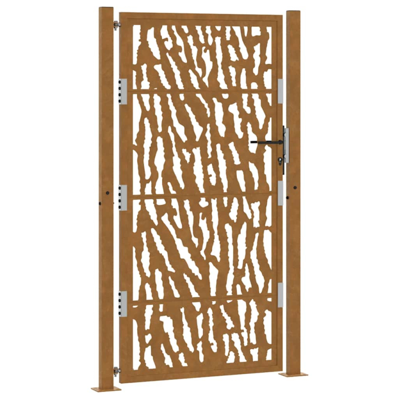 Gartentor 105x180 cm Wetterfester Stahl Spurendesign