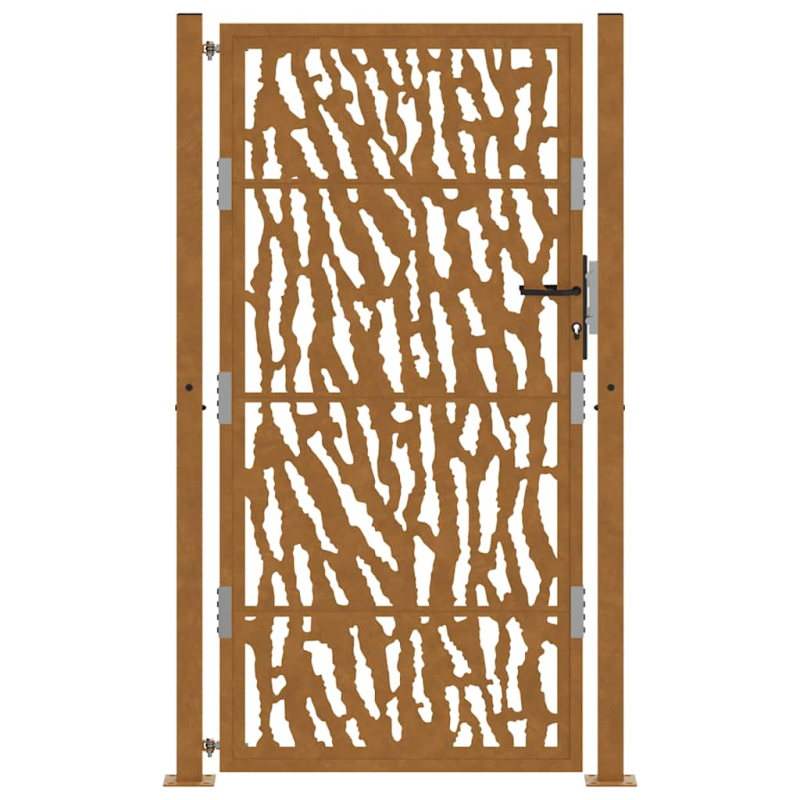 Gartentor 105x180 cm Wetterfester Stahl Spurendesign