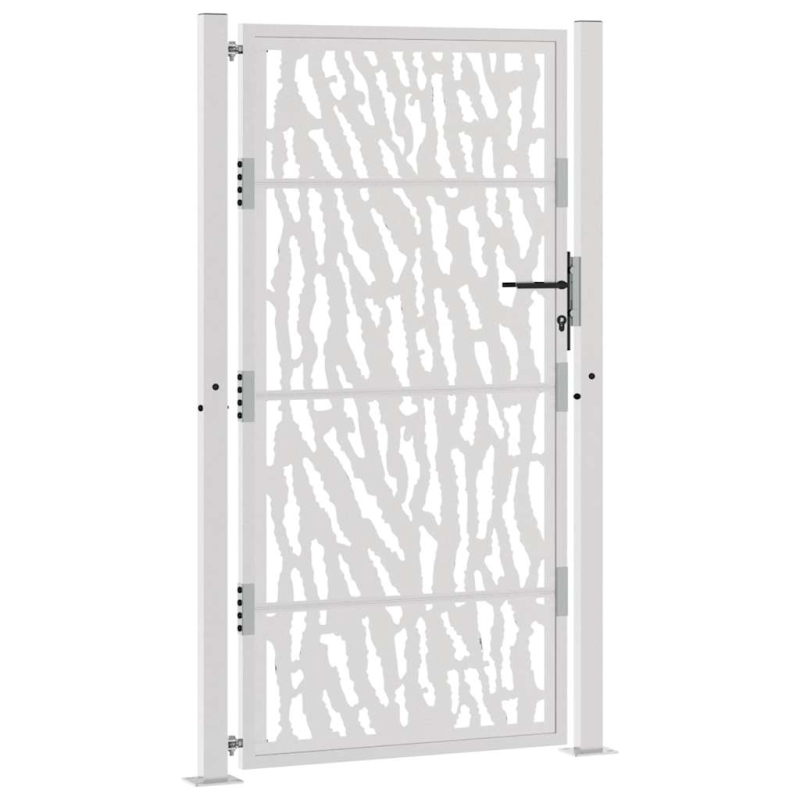 Gartentor 105x180 cm Wetterfester Stahl Spurendesign