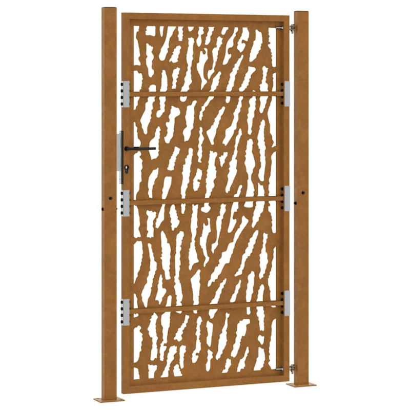 Gartentor 105x180 cm Wetterfester Stahl Spurendesign