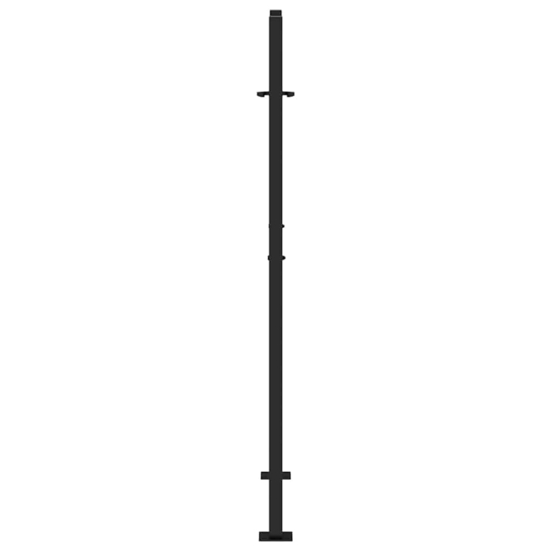 Gartentor Schwarz 105x155 cm Stahl Kreuz-Design
