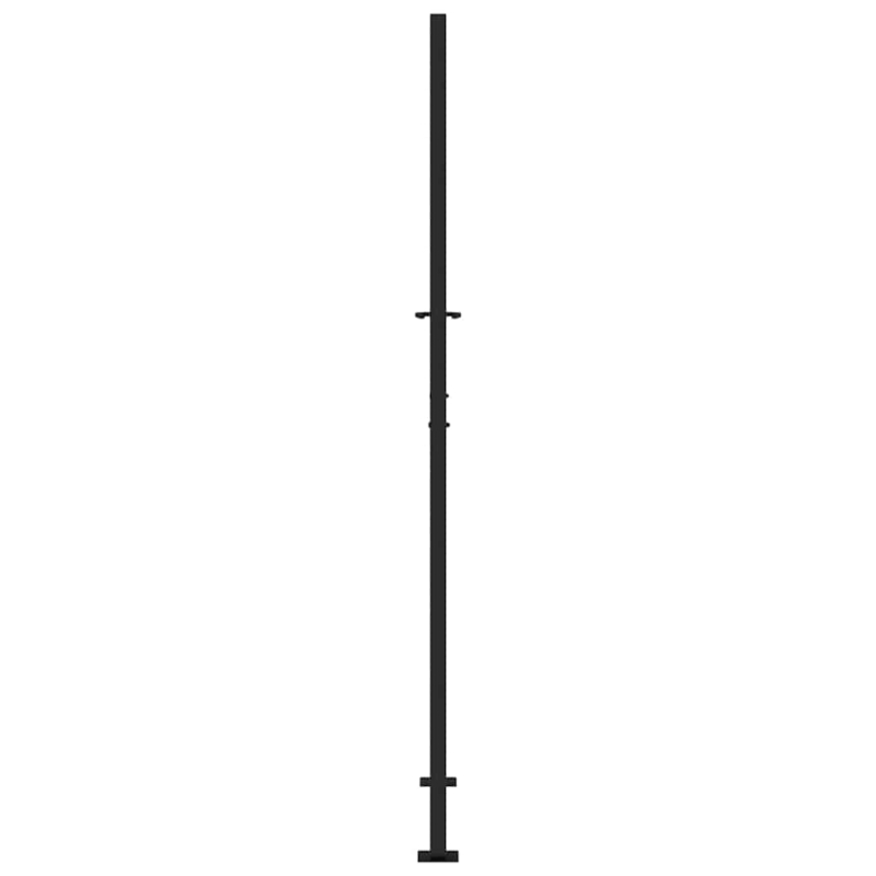 Gartentor Schwarz 105x205 cm Stahl Kreuz-Design